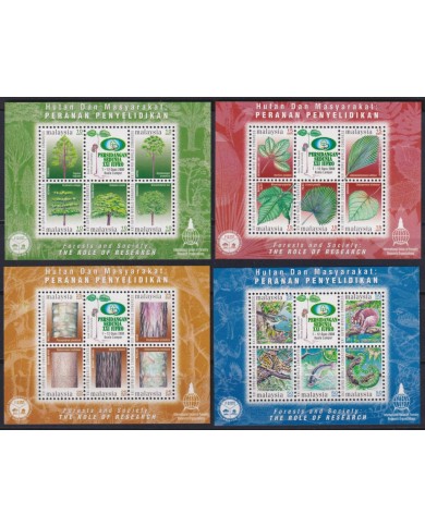 F-EX54733 MALAYSIA MNH 2000 FOREST & SOCIETY IUFRO CONGRESS BIRD SNAKE FISH.