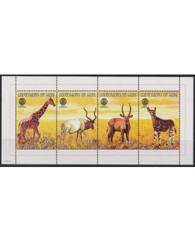 F-EX54183 MALI MNH 1997 ROTARY CLUB AFRICAN WILDLIFE ZEBRA GIRAFEE ADAX.