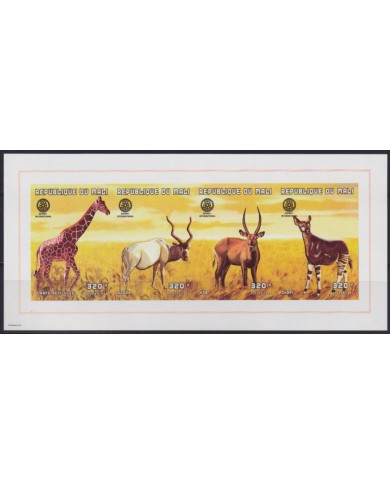F-EX54182 MALI MNH 1997 IMPERF ROTARY CLUB AFRICAN WILDLIFE ZEBRA GIRAFEE ADAX.