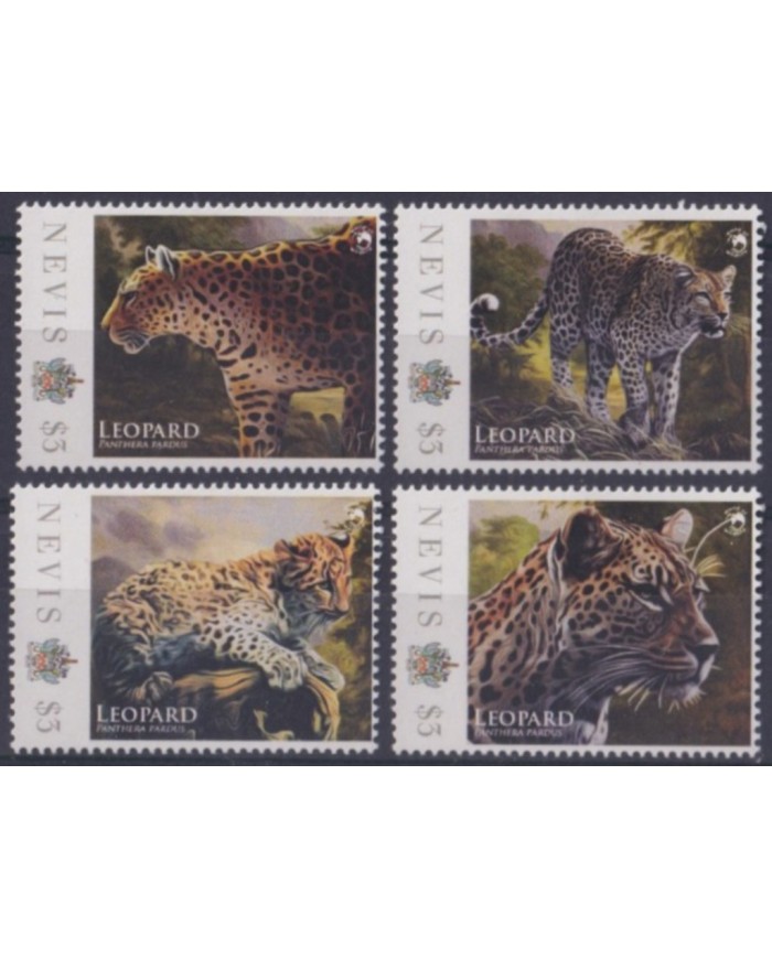 F-EX54750 NEVIS MNH 2011 WILDLIFE TIGER LEOPARD FELINE.