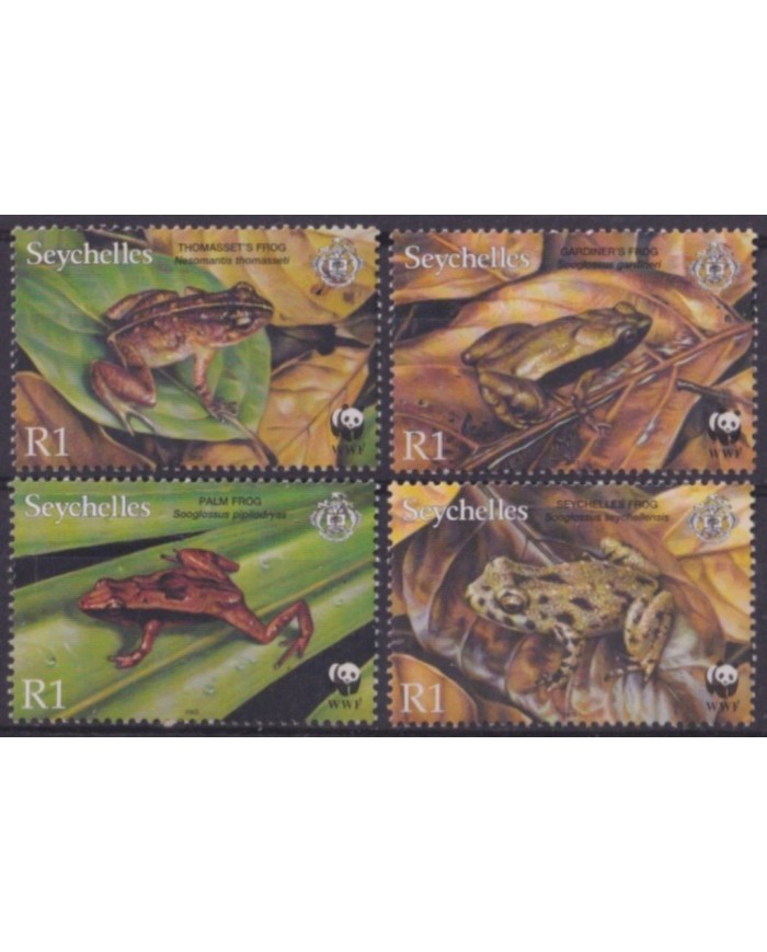 F-EX54753 SEYCHELLES MNH 2003 WWF WILDLIFE FROG.