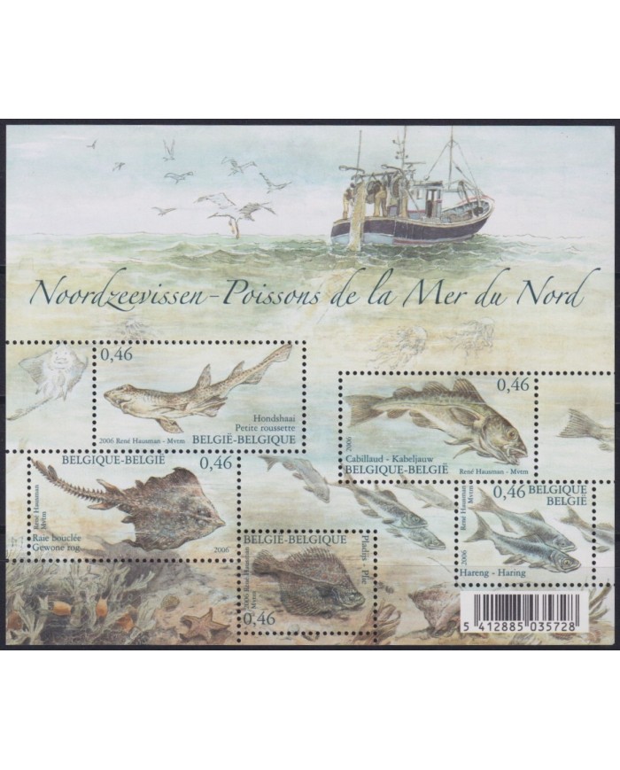 F-EX53159 BELGIUM MNH 2006 MARINE NORTH SEA WILDLIFE FISHING SEA.