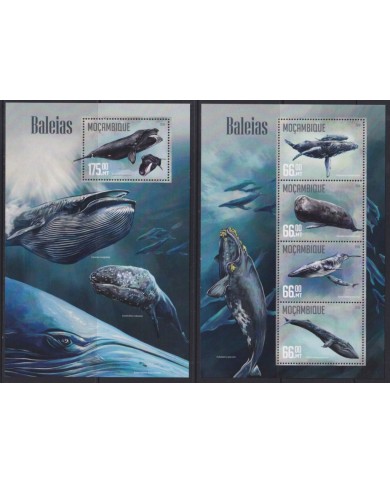 F-EX54198 MOZAMBIQUE MNH 2016 MARINE WILDLIFE FISH WHALE BALEIAS.