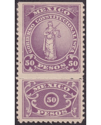 F-EX49195 MEXICO 50$ REVENUE GOBIERNO CONSTITUCIONAL.