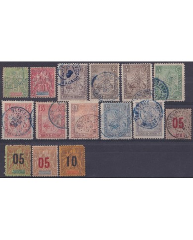 F-EX49288 MADAGASCAR FRANCE COLONIES STAMP LOT.