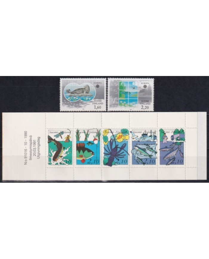 F-EX18705 FINLAND SOUMI MNH CARNET FISHING FISH MONK SEAL.