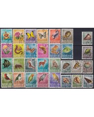 F-EX49374 TOGO 1964-65 FAUNA BIRD BUTTERFLIES COMPLETE SET USED.