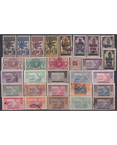 F-EX49377 YVORY COAST COTE D´IVOIRE FRANCE COLONIES STAMPS LOT.