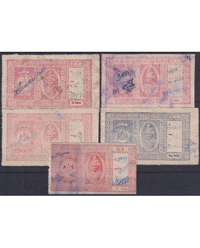F-EX49776 INDIA UK ENGLAND FEUDATARY STATE REVENUE DHRANGADHRA COURT FEE.
