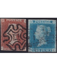 F-EX50255 ENGLAND UK GB 1841 3-4 MALTESE CROOS CANCEL.