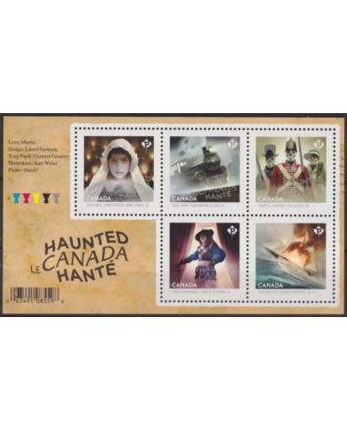 F-EX54647 CANADA MNH 2014 HAUNTED HOLOGRAMMS PHANTOMS SHIP BRIDE TRAIN SOLDIER.