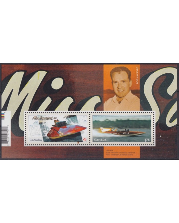 F-EX54641 CANADA MNH 2011 MISS SUPERTESTS RACE BOAT SHIP.