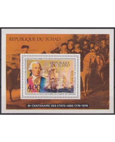 F-EX54687 CHAD TCHAD MNH 1978 200th ANNIV AMERICAN REVOLUTION BATTLESHIP.