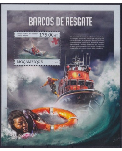 F-EX54650 MOZAMBIQUE MNH 2013 RESCUE SHIP BORDER GUIARD.
