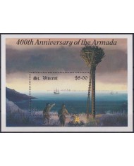 F-EX54692 ST VINCENT MNH 1988 400th ANIV ARMADA BATTLESHIP SHIP BARCOS.
