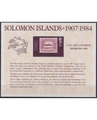 F-EX54543 SOLOMON IS MNH 1984 UPU CONGRESS SHIP BARCOS.