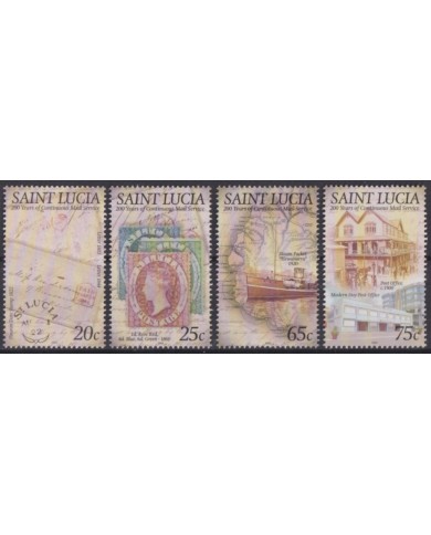 F-EX54663 ST LUCIA MNH 2003 200th ANNIV OF POSTAL SERVICE SHIP.