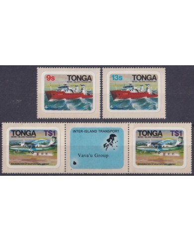 F-EX54503 TONGA MNH 1982 ADHESIVE ISLAND TRANSPORT AIRPLANE SHIP.