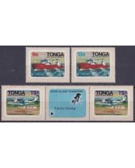F-EX54503 TONGA MNH 1982 ADHESIVE ISLAND TRANSPORT AIRPLANE SHIP.