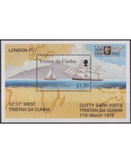 F-EX54445 TRISTAN DA CUNHA MNH 2000 CUTTY SARK VISIT BOAT SAIL CLIPPER SHIP.