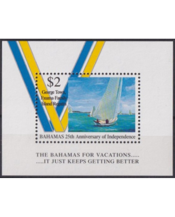 F-EX54615 BAHAMAS MNH 1998 25th ANNIV OF INDEPENDENCE VACATION SHIP BOAT BARCOS.