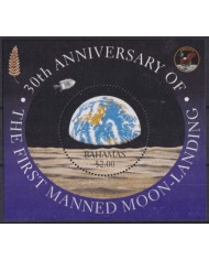 F-EX54614 BAHAMAS IS MNH 1999 30th ANNIV FIRST MANNED MOON SPACE COSMOS.