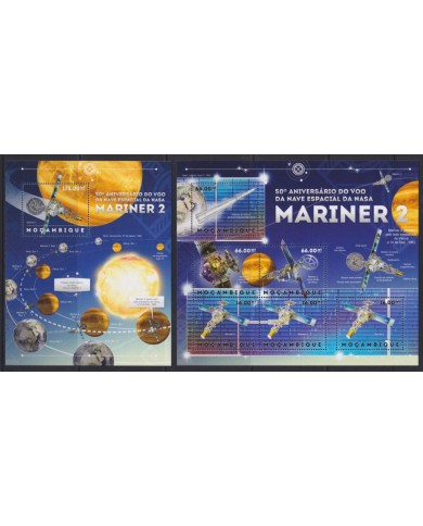 F-EX54248 MOZAMBIQUE MNH 2012 50th ANNIV MARINER 2 SATELLITE SPACE COSMOS.