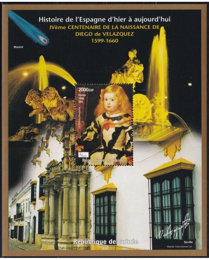 F-EX18763 GUINEE GUINEA MNH 1998 SPAIN ART 400 ANIV DIEGO VELAZQUEZ LAS MENINAS.