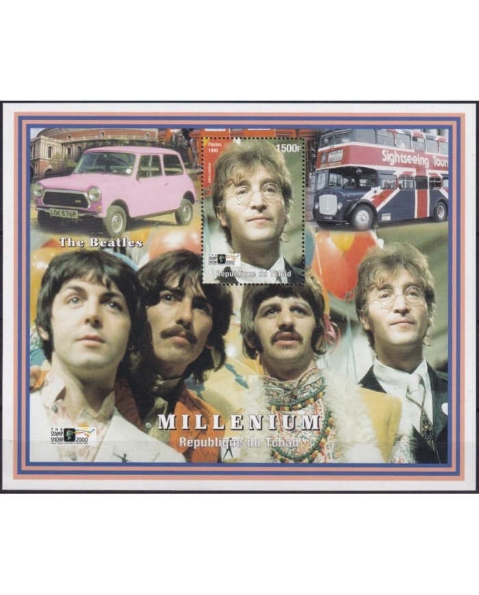 F-EX18772 CHAD TCHAD MNH 2000 SHEET THE BEATLES MUSIC SINGERS GRUP.