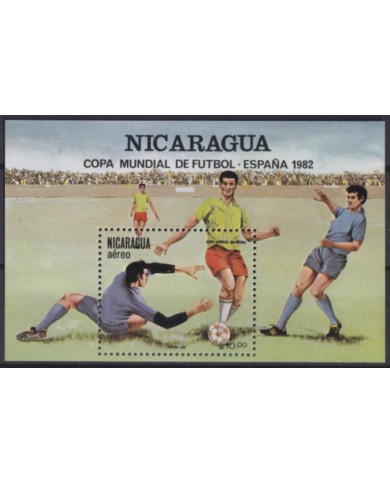 F-EX54975 NICARAGUA MNH 1982 SPAIN SOCCER FOOTBALL WORLD CHAMPIONSHIP.
