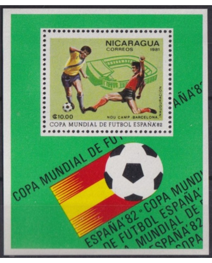 F-EX54976 NICARAGUA MNH 1981 SPAIN SOCCER FOOTBALL WORLD CHAMPIONSHIP.