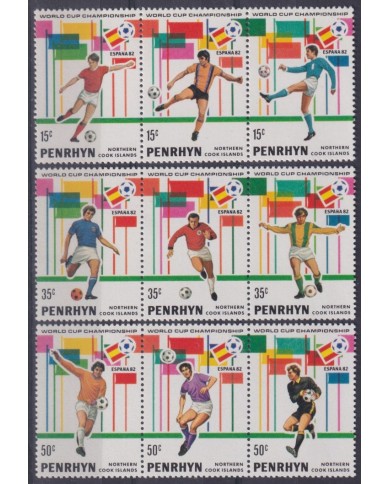 F-EX54966 PENRHYN MNH 1982 SPAIN SOCCER FUTBOL FOOTBALL CHAMPIONSHIP.