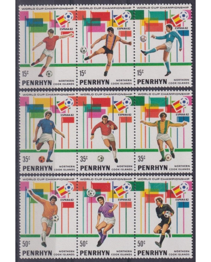 F-EX54966 PENRHYN MNH 1982 SPAIN SOCCER FUTBOL FOOTBALL CHAMPIONSHIP.