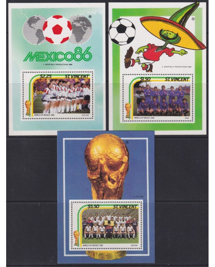 F-EX54253 ST VINCENT MNH 1986 SOCCER FUTBOL FOOTBALL CHAMPIONSHIP.