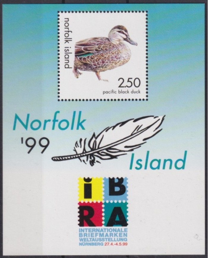 F-EX54988 NORFOLK IS MNH 1999 BIRDS AVES OISEAUX VÖGEL IBRA PHILATELIC EXPO.