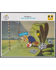 F-EX55124 ST VINCENT MNH 1993 DISNEY CARTOON COMICS GOOFY PLAY FOOTBALL.