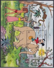 F-EX55113 ST VINCENT MNH 1989 DISNEY CARTOON COMICS JUNGLE BOOK & MICKEY MOUSE.