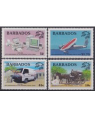 F-EX55002 BARBADOS MNH 1999 AUTOMOVIL CARRIAGE TELECOMMUNICATIONS AVION.