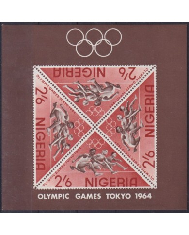 F-EX55100 NIGERIA MNH 1964 OLYMPIC GAMES TOKYO ATHLETISM.
