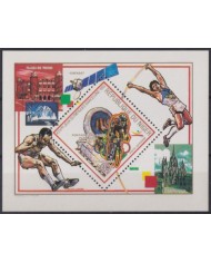 F-EX55098 NIGER MNH 1992 OLYMPIC GAMES BARCELONA CYCLING ATHLETISM SHEET.