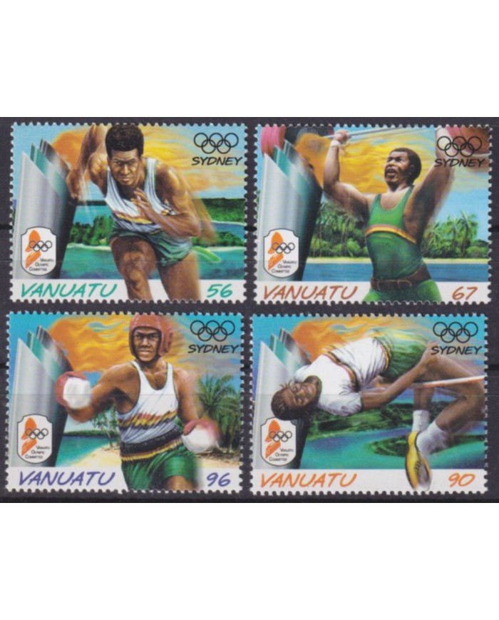 F-EX55106 VANUATU MNH 2000 OLYMPIC GAMES SYDNEY ATHLETISM BOXING.