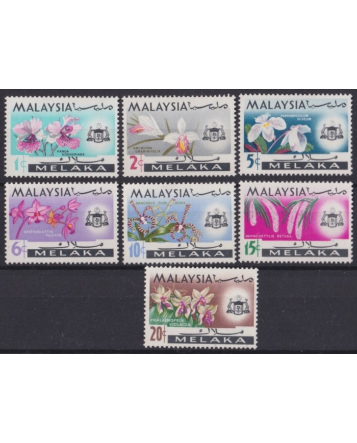 F-EX54930 MALAYSIA MELACCA MNH 1965 FLOWER FLORES ORCHID ORQUIDEAS.