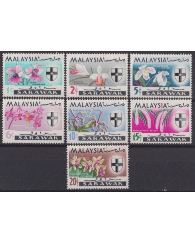 F-EX54937 MALAYSIA SARAWAK MNH 1965 FLOWER FLORES ORCHID ORQUIDEAS.