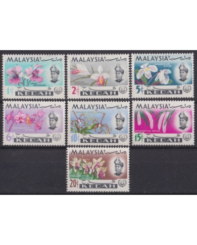 F-EX54931 MALAYSIA KEDAH MNH 1965 FLOWER FLORES ORCHID ORQUIDEAS.