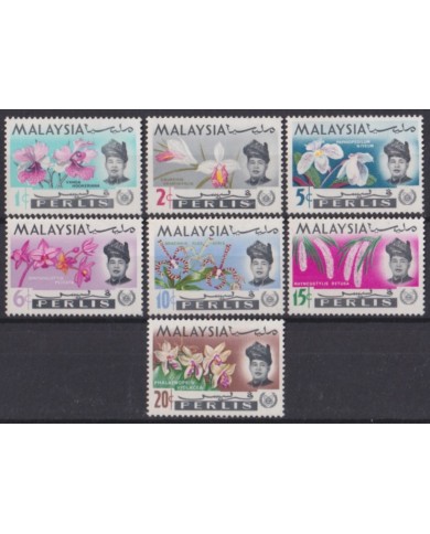 F-EX54936 MALAYSIA PERLIS MNH 1965 FLOWER FLORES ORCHID ORQUIDEAS.
