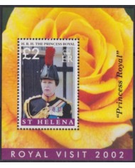 F-EX54912 ST HELENA MNH 2002 QUEEN ROYAL VISIT ROSE FLOWER FLORES.