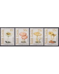 F-EX54904 ST LUCIA MNH 1989 FUNGI MUSHROOMS BOTANICAL.