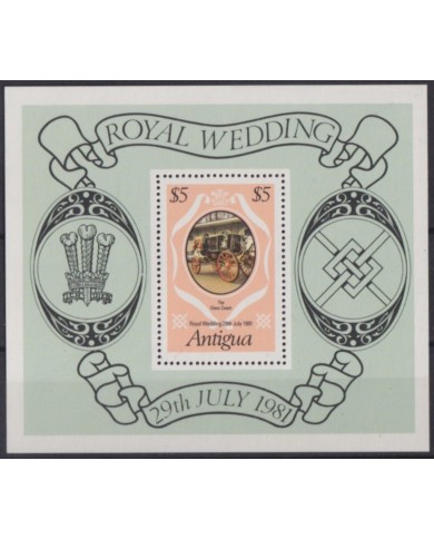 F-EX54390 ANTIGUA MNH 1981 ROYAL WEDDING LADY DIANA.