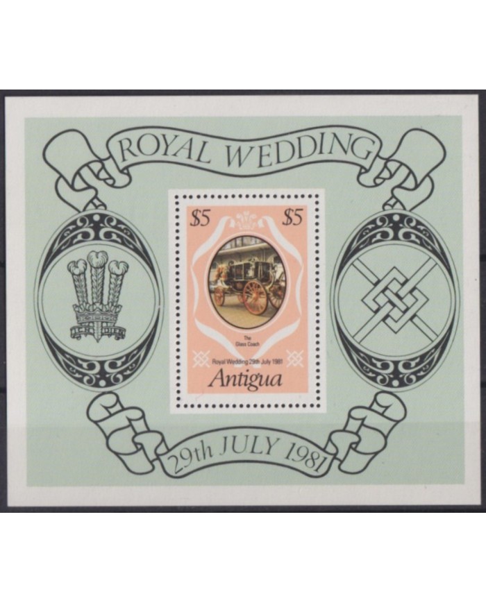 F-EX54390 ANTIGUA MNH 1981 ROYAL WEDDING LADY DIANA.