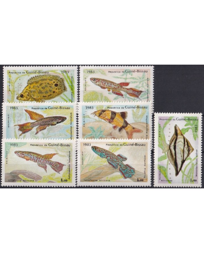 F-EX18801 GUINEE BISSAU GUINEA MNH 1983 FISH PECES FAUNA AFRICANA.
